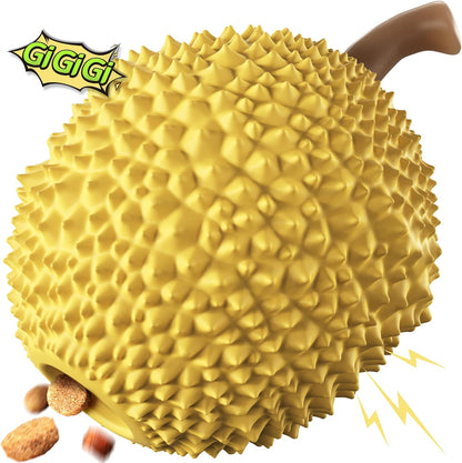 Indestructible Squeaky Dog Chew Toys: Large Breed Treat Dispensing Puzzle Toys with Natural Rubber Balls