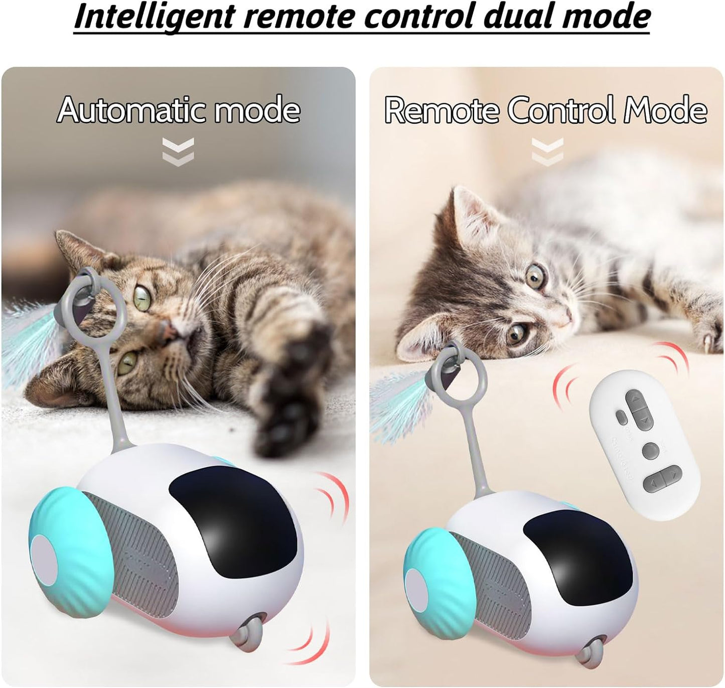 Remote Control Smart Electric Cat Toy: Interactive Gravity Car Toy for Indoor Cats, USB Rechargeable