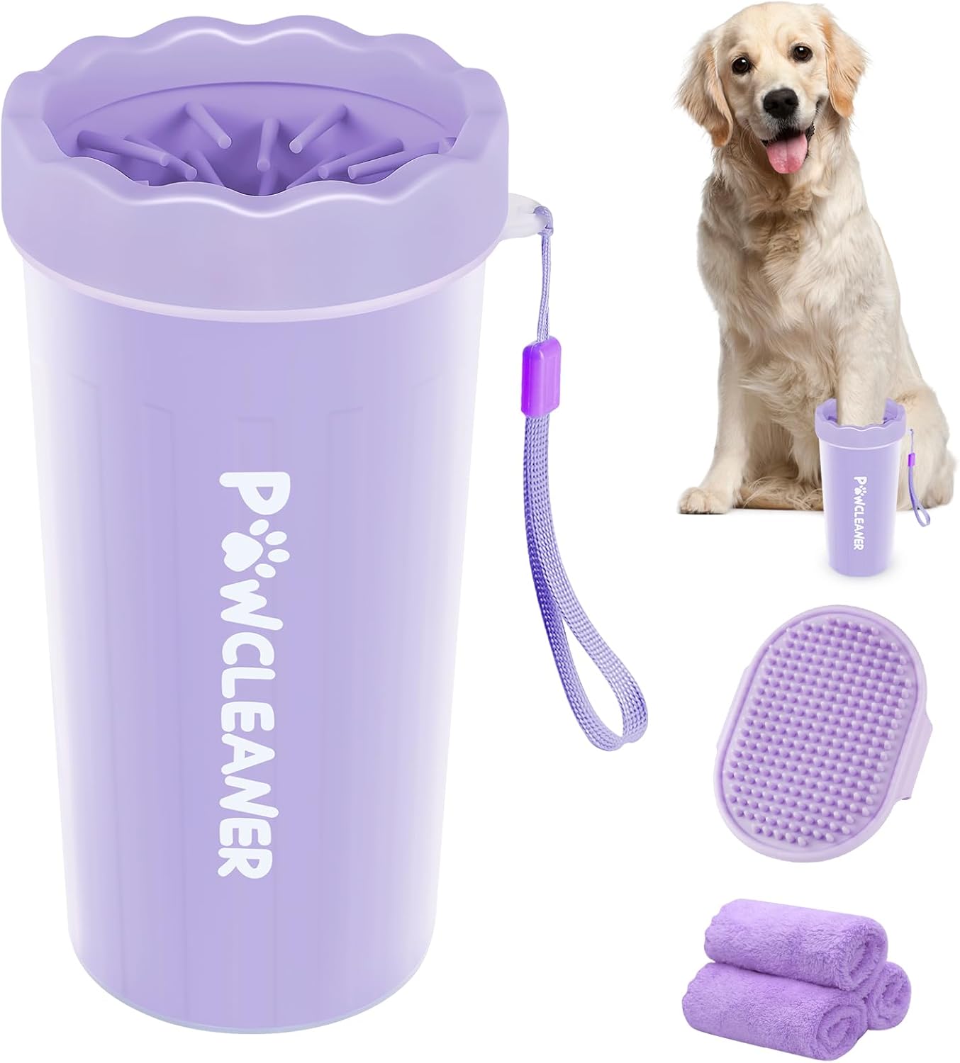 Dog Paw Cleaner (with 3 Absorbent Towels)