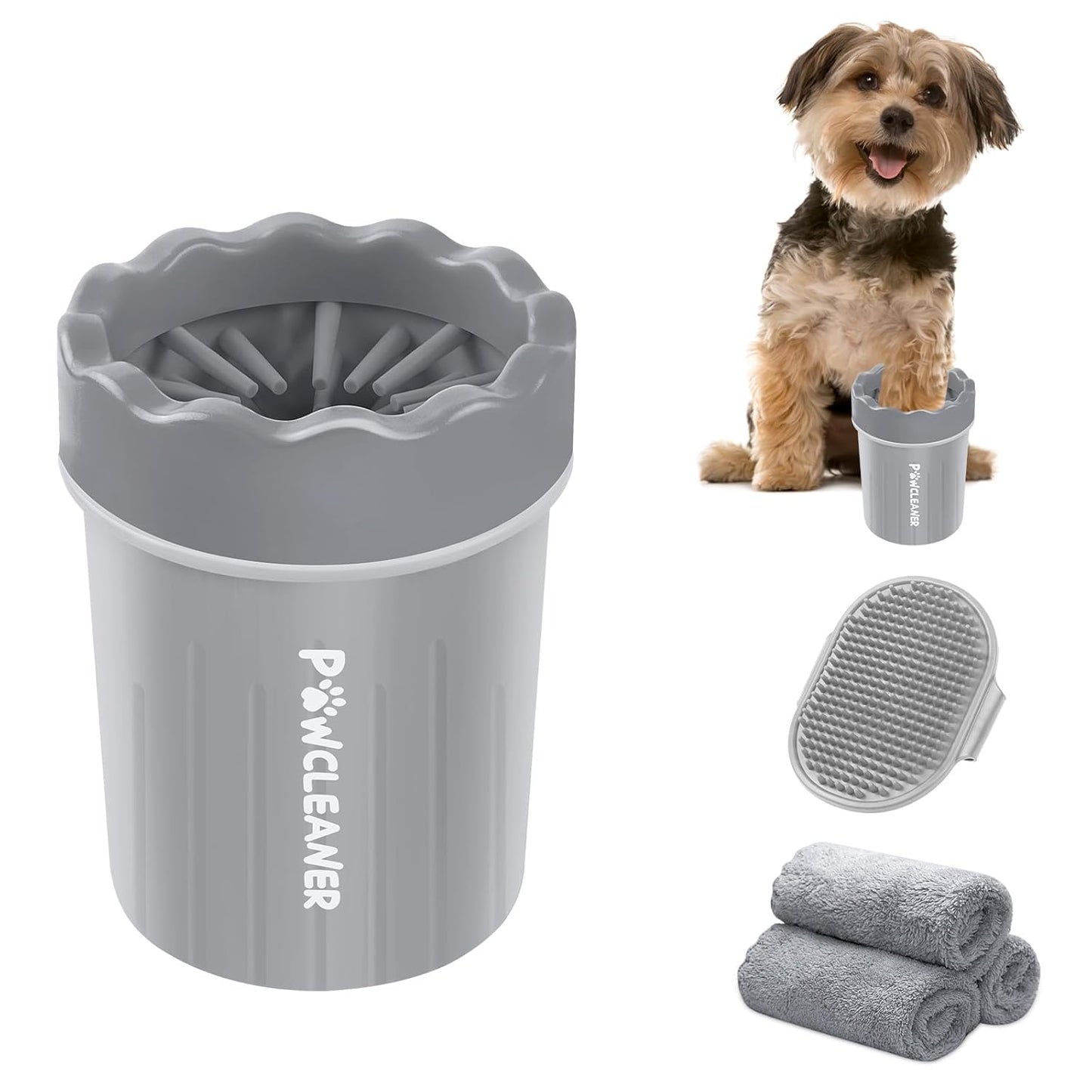 Dog Paw Cleaner (with 3 Absorbent Towels)