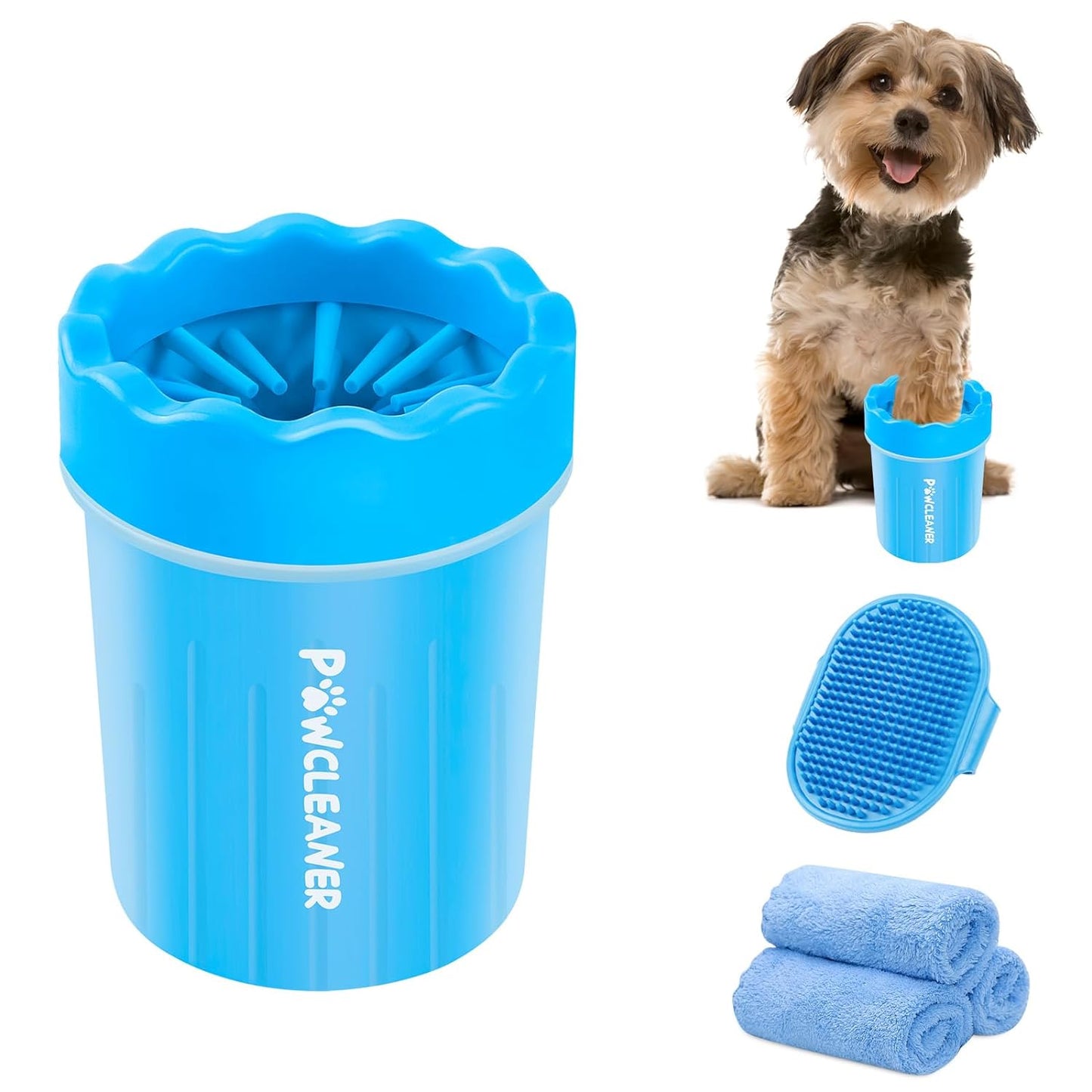 Dog Paw Cleaner (with 3 Absorbent Towels)