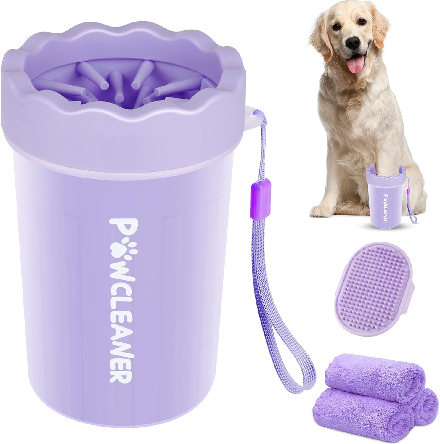 Dog Paw Cleaner (with 3 Absorbent Towels)