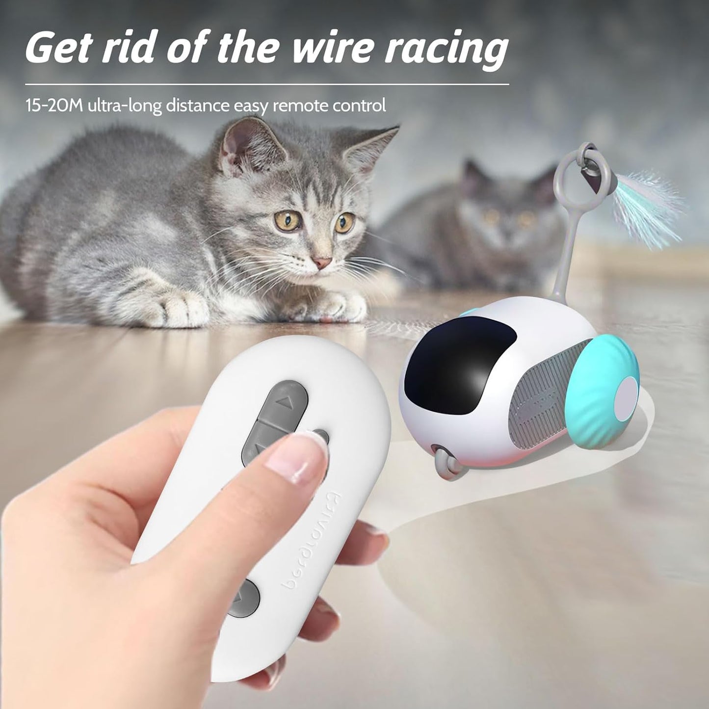 Remote Control Smart Electric Cat Toy: Interactive Gravity Car Toy for Indoor Cats, USB Rechargeable