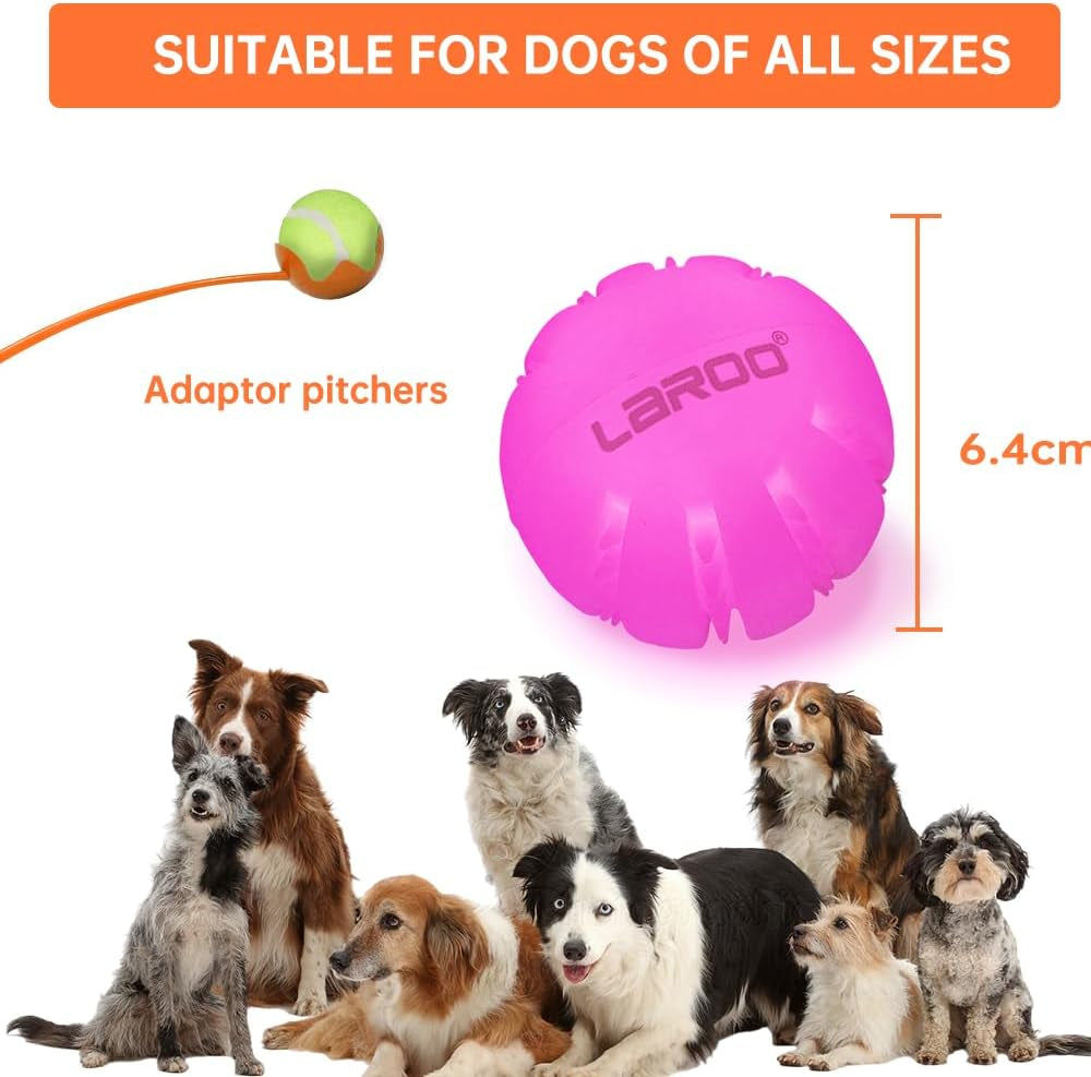 USB Rechargeable LED Dog Toy Ball - Light-Up Pet Ball for Day and Night Play, Suitable for Small, Medium, and Large Dogs