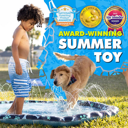 Non-Slip Dog Splash Pad - 69'' Extra Large Sprinkler for Summer Fun | Ideal Outdoor Toy for Dogs of All Sizes