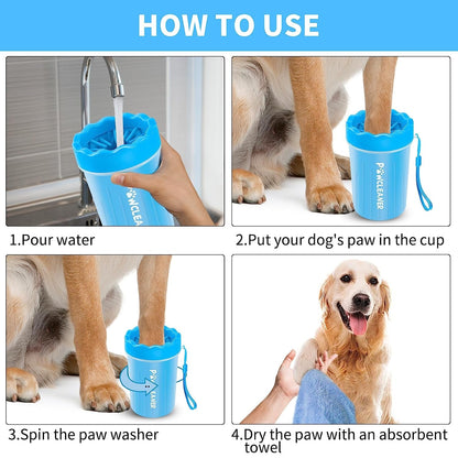 Dog Paw Cleaner (with 3 Absorbent Towels)